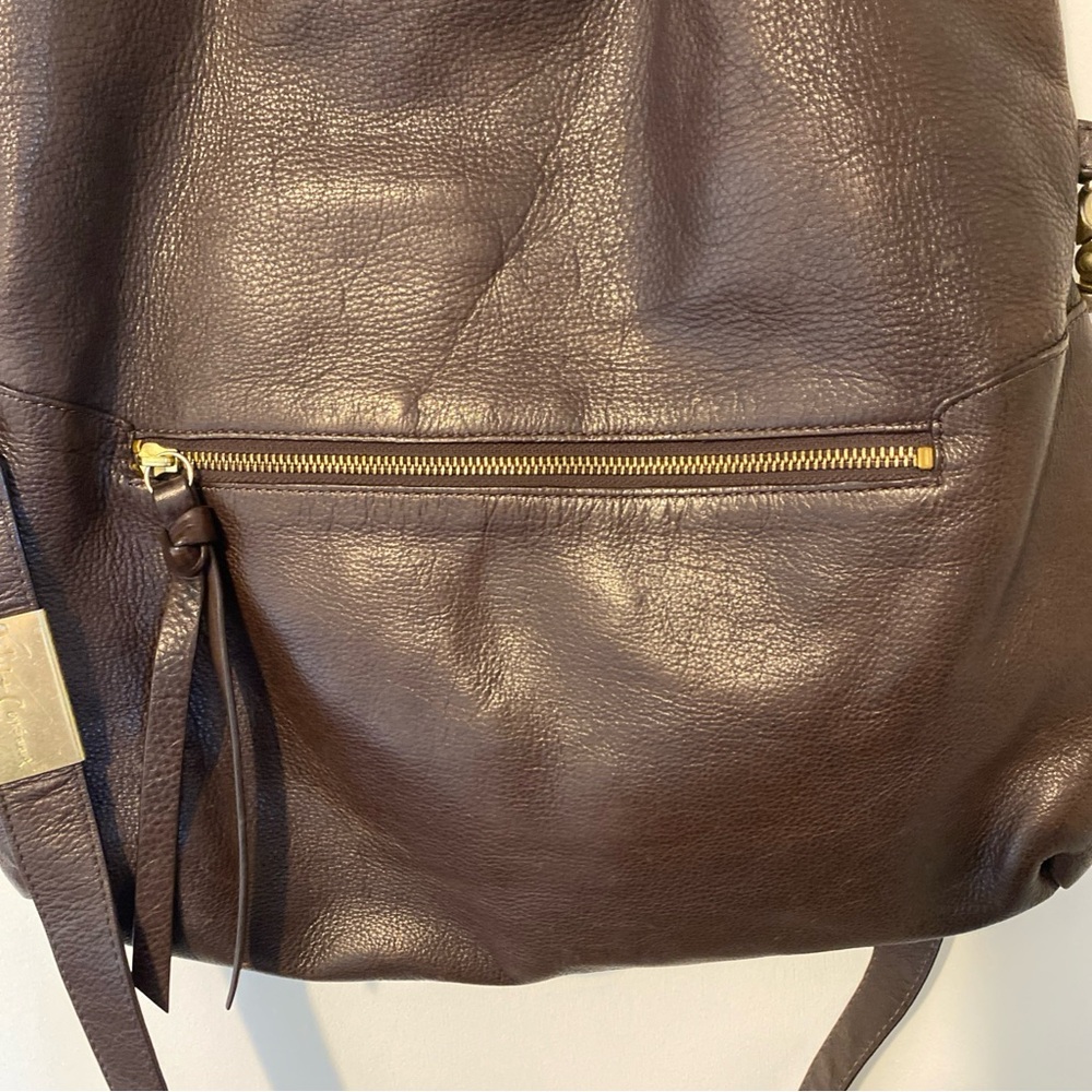 Foley + Corinna Mid City Tote Dark Brown Leather Shoulder Bag - Picture 5 of 14